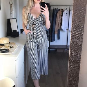 SOLD Stripped jumpsuit with pockets